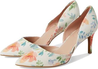 Bandolino Grenow DOrsay Pump Womens Shoes Peach Dreamy Floral : 5.5 M, Synthetic/Textile