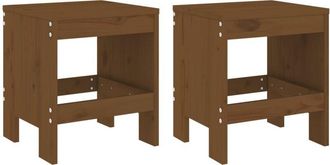 vidaXL Vidaxl - Garden Stools 2 pcs Honey Brown 40x36x45 cm Solid Wood Pine
