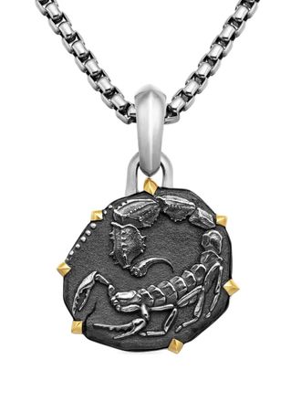 David Yurman 18kt yellow gold and sterling silver Scorpio amulet (33mm)