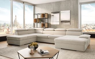 Sit&more Wohnlandschaft &raquo;Valantine U-Form, B: 349 cm&laquo; mit Arm- & Kopfteilverstellung, optional mit Bettfunktion