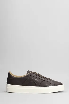 Santoni Sneakers Dbs in pelle marrone