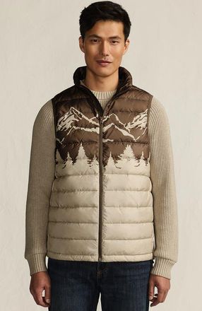 Lands End Wanderweight Ultralight Packable Down Vest in Oyster Tan Mountain at Nordstrom, Size Xx-Large