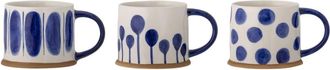 Bloomingville Tazas de gres azul ( lote de 3 )