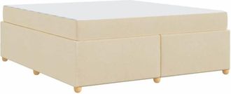 vidaXL Estructura De Cama Con Colch&oacute;n Crema 180 X 200 Cm Tela Vidaxl