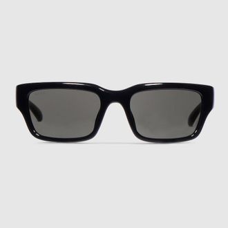 Gucci Rectangular-frame Sunglasses, Black