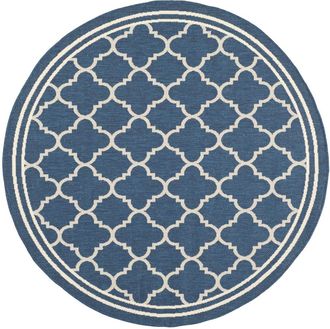 Safavieh Alfombra azul marino/beige 160 x 160 cm