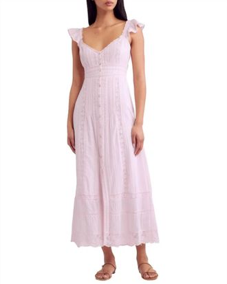 LoveShackFancy Kailette Cotton Maxi Dress In Pink
