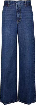 Frame Denim Blauwe Wide-Leg High-Waisted Jeans - Dames - Loose Fit Jeans - Blauw - W29 - Katoen - Jeans