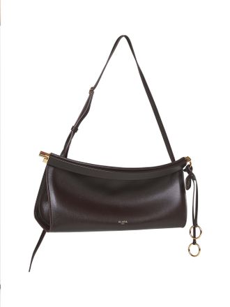 Alaia Womens Shoulder Bag Le Click East West Brown Calf Leather
