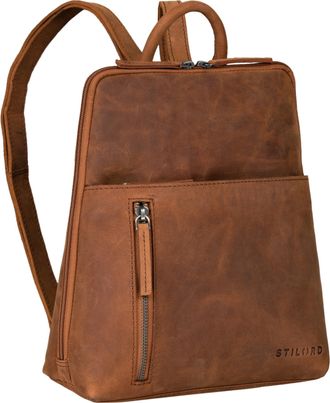 STILORD Holly Small Leather Backpack for Women Vintage Daypack Shoulder Bag Crossbody Bag Purse City Rucksack for Tablets Travel Bag Genuine Leather, Colour:t