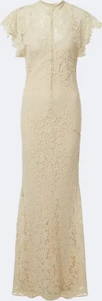 De La Vali Laia cutout cotton-blend lace maxi dress