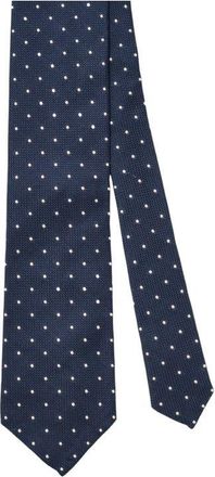 Robert Talbott Duvall Spot Grenadine Silk Necktie in Navy/white at Nordstrom