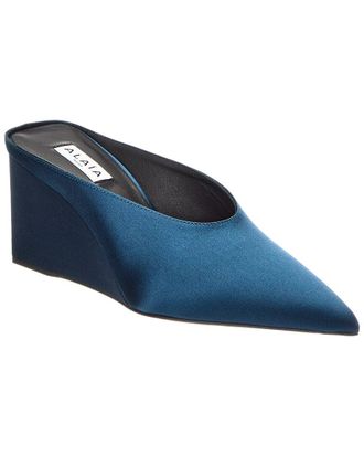 Alaia Alaia Cube Silk Wedge Mule