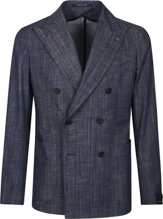 Tagliatore double-breasted cotton jacket - Blue