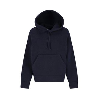 Bottega Veneta Jumper MW Compact Cashmere Knit - female - Bottega Veneta - Hoodies - Blue - M - Sweatshirts & Hoodies