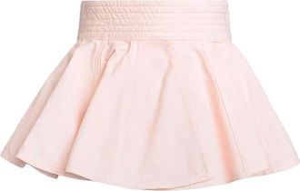 Alaia Peplum Katoenen Riem - Dames - Korte rokken - Roze - S - Katoen - Rokken