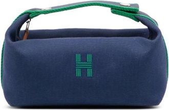 Herm&egrave;s Pre-owned Mini Bags, female, Blue, Size: ONE SIZE Pre-owned Canvas Mini Bag