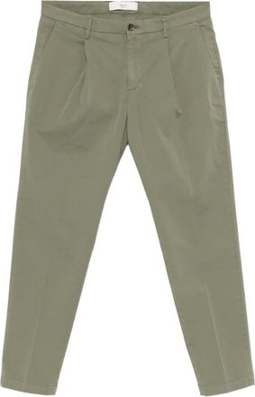 BRIGLIA 1949 Chino Tiberio con pieghe - Verde