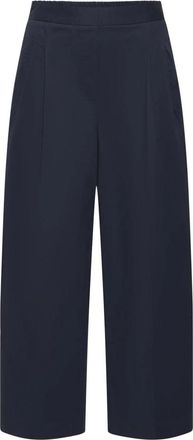Ichi Kate Wide Broek - Dames - Wijde Broeken - Blauw - XS - Polyester - Broeken