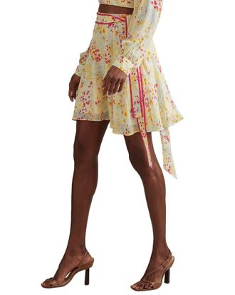 Reiss Lyla Buttercup Printed Flippy Skirt