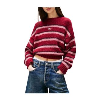 Tommy Hilfiger Gestreepte Alpaca Trui - Dames - Ronde hals truien - Veelkleurig - XS - Truien & Vesten
