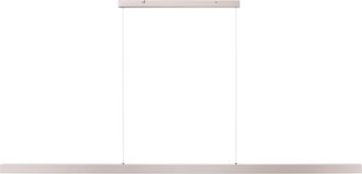 Beliani L&aacute;mpara Led Colgante Lineal De Metal 180 Cm Estilo Industrial Moderno Plateado Baddana