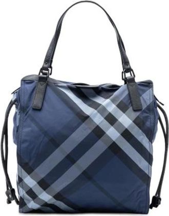 Burberry Pre-owned Tote Bags, female, Blue, Size: ONE SIZE Pre-owned Buckleigh Tote Bag