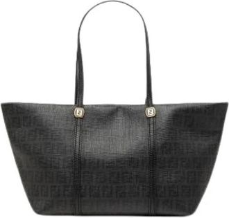 Fendi Pre-owned Coated Canvas Tote Bag - Dames - Vintage Shopper - Zwart - ONE Size - Vintage