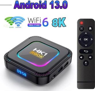 OEM Hk1 Smart Box Rbox-k8 Rgb Light Android 13 Tv Box Rk3528 4gb Ram 32gb Rom 8k Multimedia Netflix Youtube