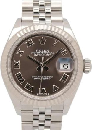 Rolex Pre-owned Lady-Datejust 28 - Dames - Vintage Horloges - Bruin - ONE Size - Vintage