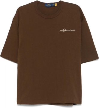 Polo Ralph Lauren T-shirt con logo ricamato - Marrone