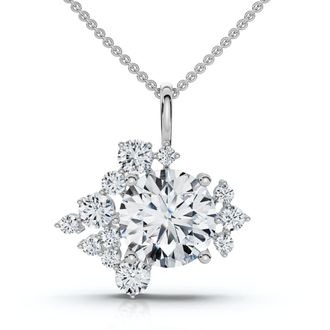 Pompeii3 1.50Ct Diamond Pendant 14k Gold Womens 18 Necklace Lab Grown
