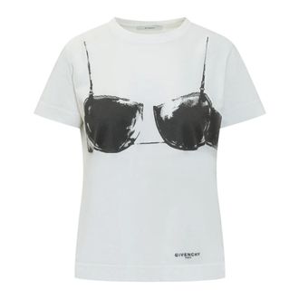 Givenchy Cotton T-shirt with bra print - female - Givenchy - T-Shirts - White - XS - Tops