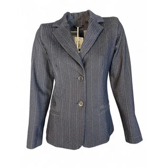 Ana Alcazar Blazers, female, Multicolor, Size: M Fischgrat Nadelstreifen Sakko Stretch