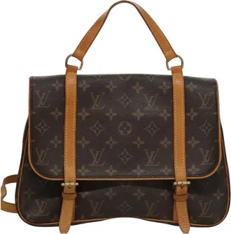 Louis Vuitton Marelle Brown Canvas Backpack Bag (Pre-Owned)
