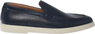 Baldinini Perforated Tumbled Leather Loafer - Heren - Loafers - Blauw - 43 EU - Leer - Schoenen