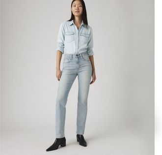 Levi's 724 High Rise Straight Jeans - Womens - 24X28 - Blue