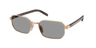 Prada PR D62S ZVF50Q Womens Sunglasses Gold Size 56