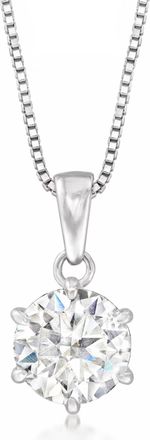 Ross-Simons Moissanite Pendant Necklace in Sterling Silver