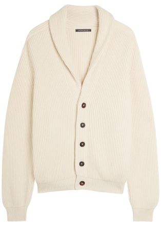 Begg x Co Andrew Knit Cashmere and Cotton-blend Cardigan - Taupe - XL