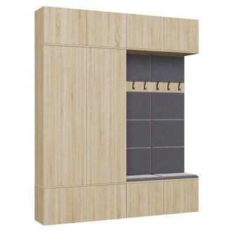 Topeshop Haga Iv 2sz2w - 2x Armario + 2x Barra De Armario - Estantes - 200x35x238 Cm - Roble Sonoma