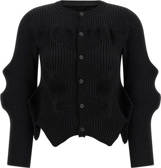 Issey Miyake Black Linkage Cardigan