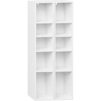 Woltu Set di 2 libreria con 4 ripiani - Bianco - Woltu