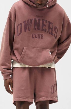 Represent Owners Club Cotton Graphic Hoodie in Smoked Rose at Nordstrom, Size Xx-Large