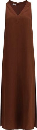 Brunello Cucinelli Brown Viscose Casual Womens Dress