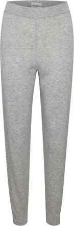 Part Two Grijze Melange Cashmere Broek - Dames - Sweatpants - Grijs - M - Kasjmier - Broeken