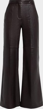 Dorothee Schumacher Sleek Statement Flare-Leg Leather Pants