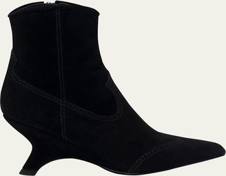 SIMKHAI Shadow Suede Western Booties