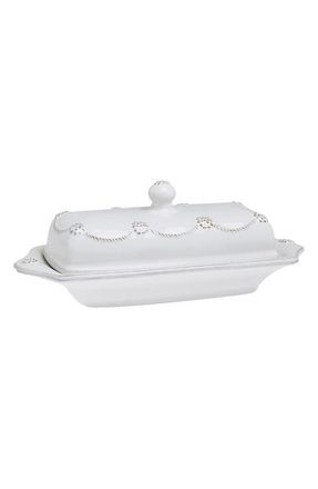 Juliska Berry and Thread Ceramic Butter Dish in Whitewash at Nordstrom
