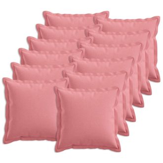 vidaXL Cuscino 12 Pz Houten Rosa 45 X 45 Cm Lino Vidaxl